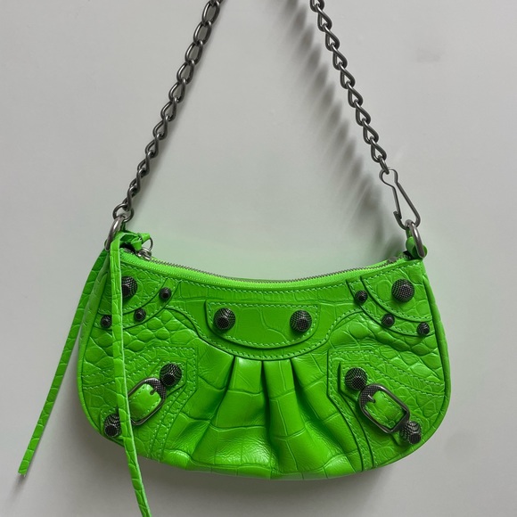 BALENCIAGA
Le Cagole Mini studded croc-effect leather shoulder bag - Picture 2 of 10